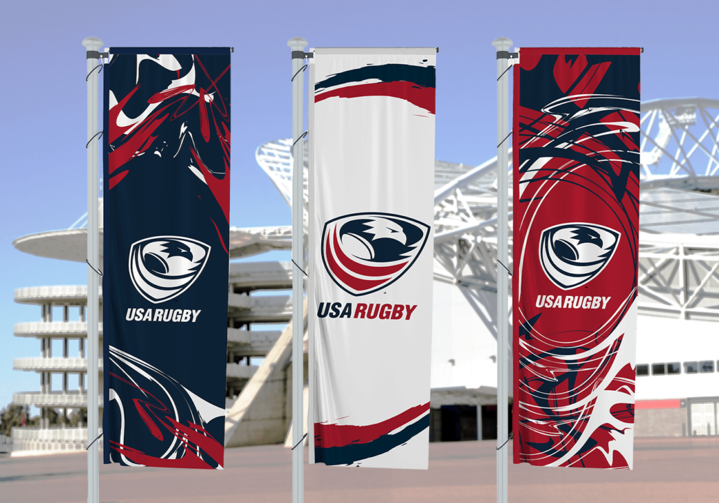 US Rugby Branded Flag Banners