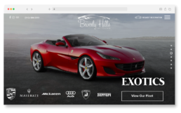 Beverly Hills Car Collection Website Design: Exotic Cars Page