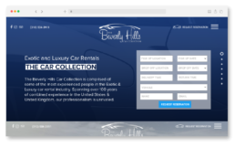 Beverly Hills Car Collection Website Design: Homepage